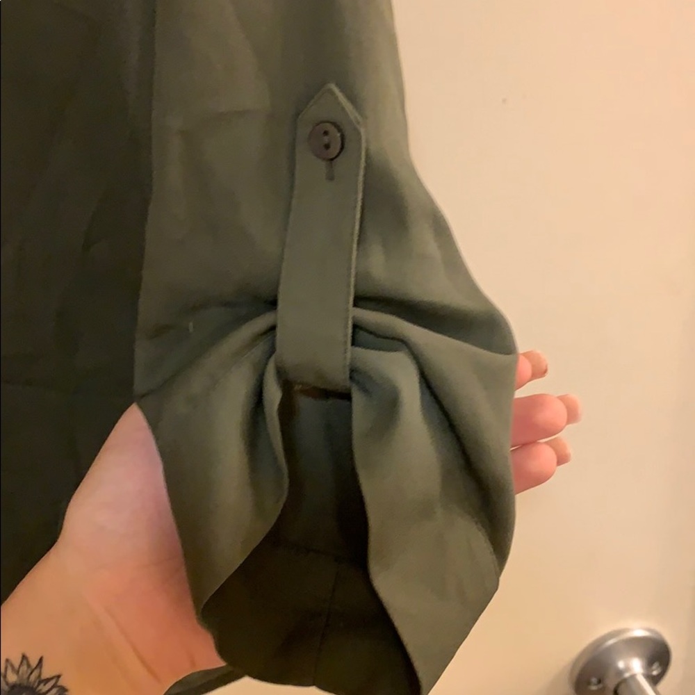 Olive button down - Picture 4 of 4
